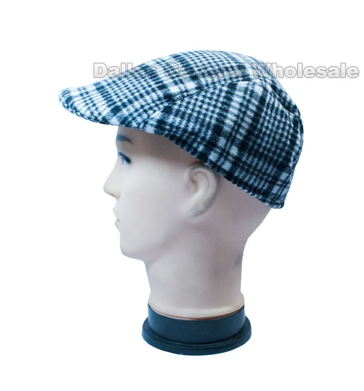 Men's Plaid Cotton Newsboy Caps Wholesale