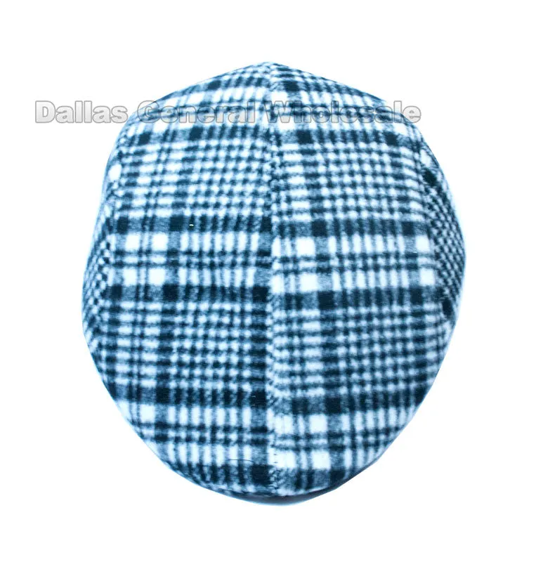 Men's Plaid Cotton Newsboy Caps Wholesale