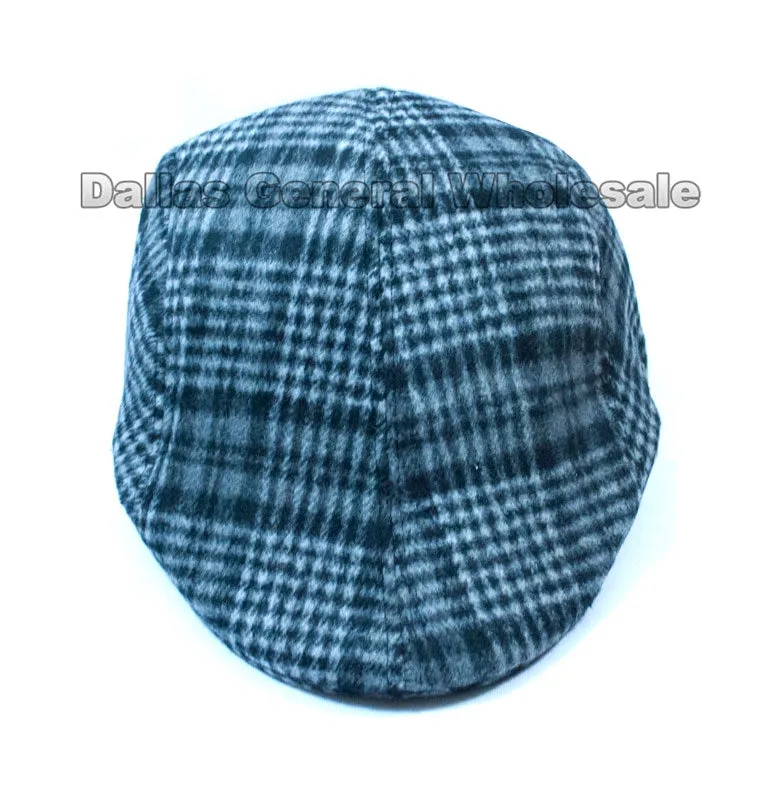 Men's Plaid Cotton Newsboy Caps Wholesale