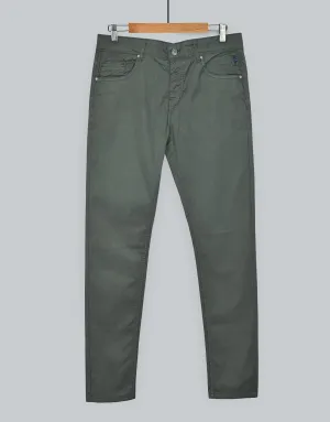 Men's Regular Fit Cotton Pant - Olive