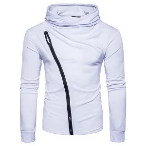 Mens Zipper Design Hooded T-shirts