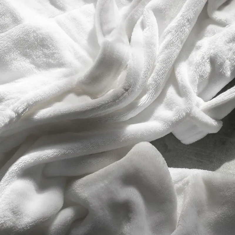 Microfleece Bathrobe - White