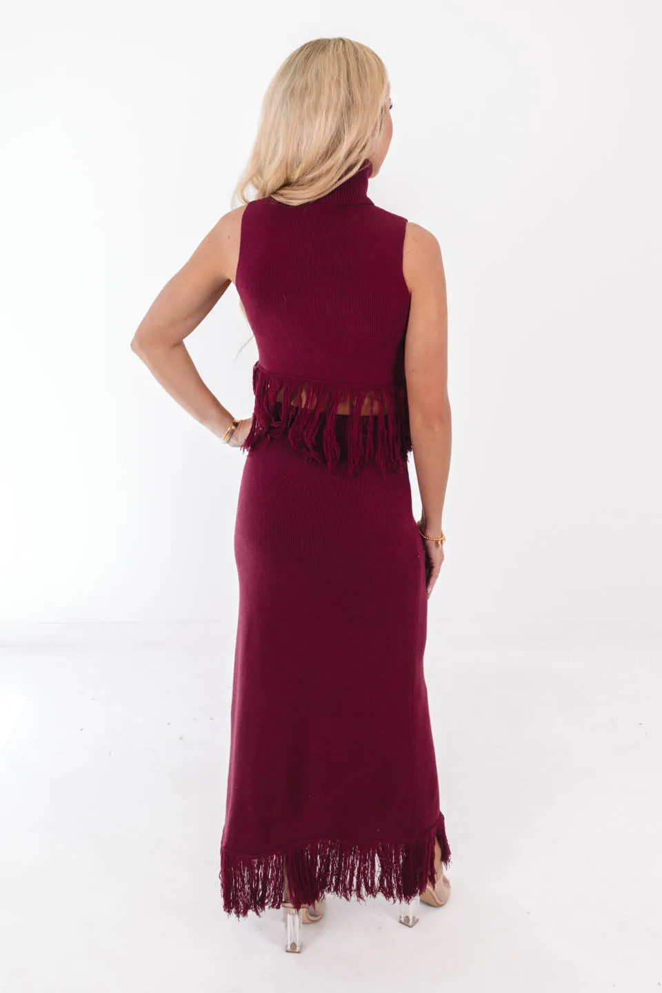 Midnight Tango Crop Top - Red