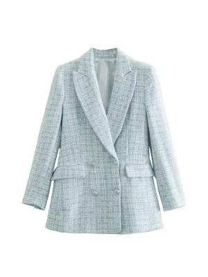Natalie Tweed Double Breasted Blazer