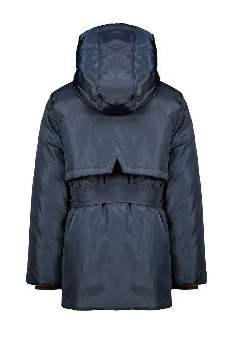 NoNo Bow hooded parka style jacket with little bag