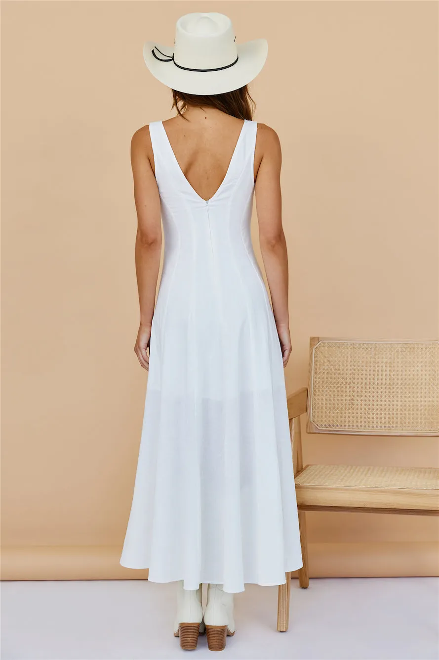 Open Meadows Maxi Dress White