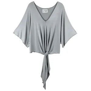 Paige Tie Front Top - Stone