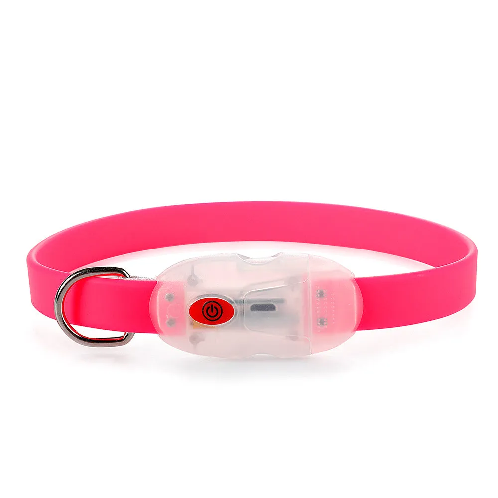 PAWS ASIA Supplier Wholesale Silicon Night Walk Pet Accessories Personalized Lighting Led Dog Collar