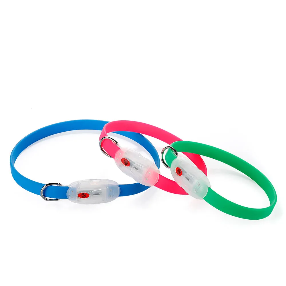 PAWS ASIA Supplier Wholesale Silicon Night Walk Pet Accessories Personalized Lighting Led Dog Collar
