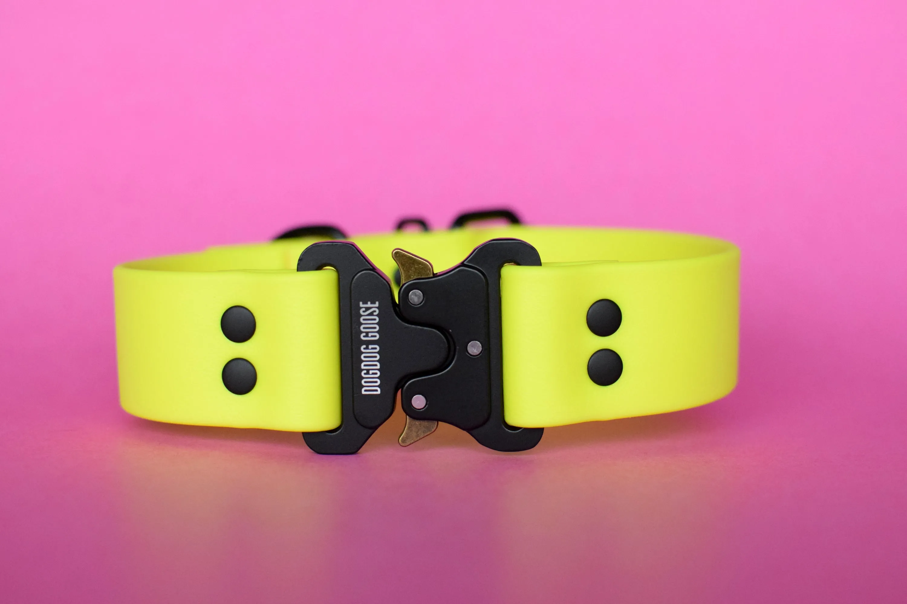 PREMADE COLLECTION - Neon Yellow & Black Biothane Dog Collar