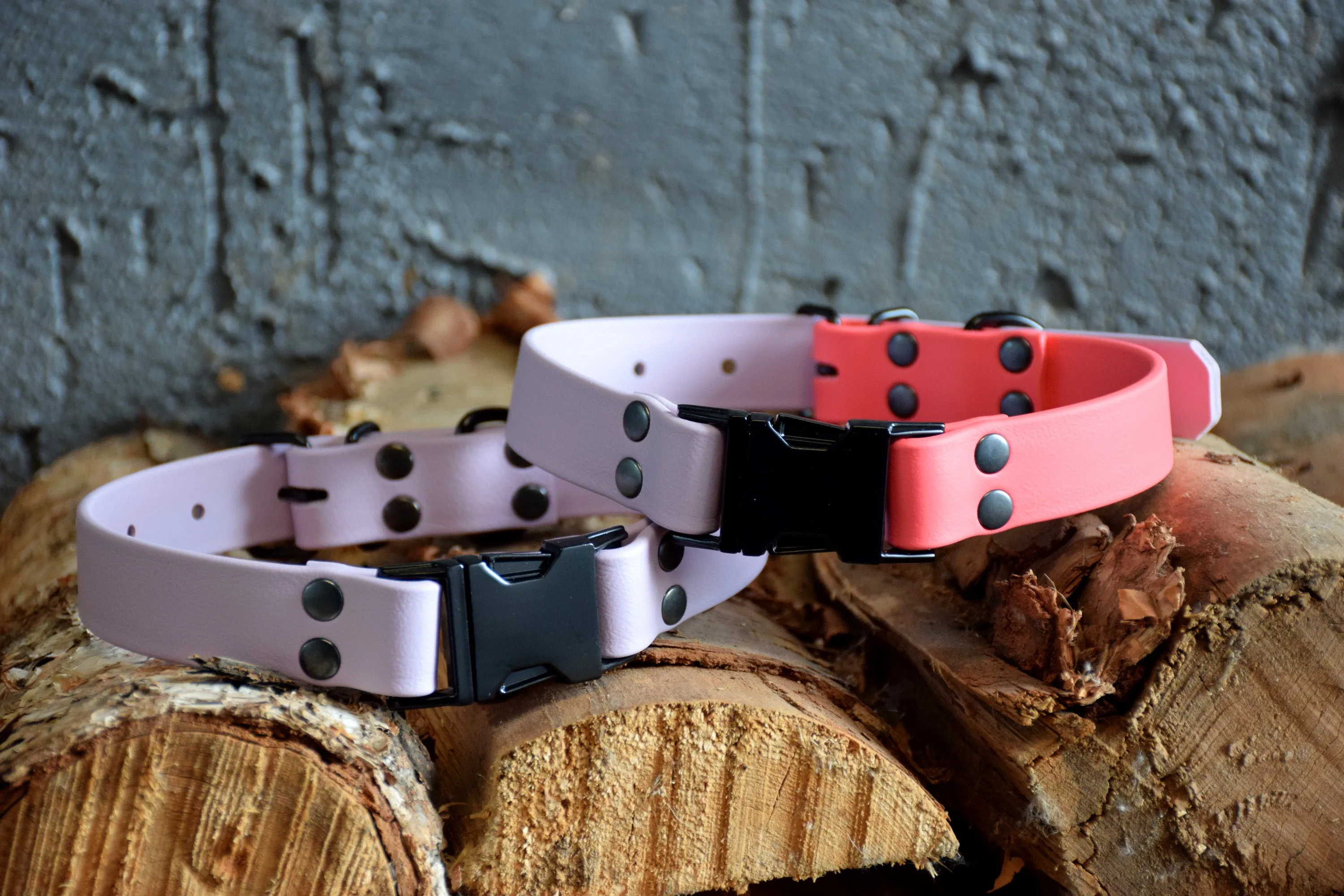 PREMADE COLLECTION - Pastel Purple & Black Biothane Dog Collar