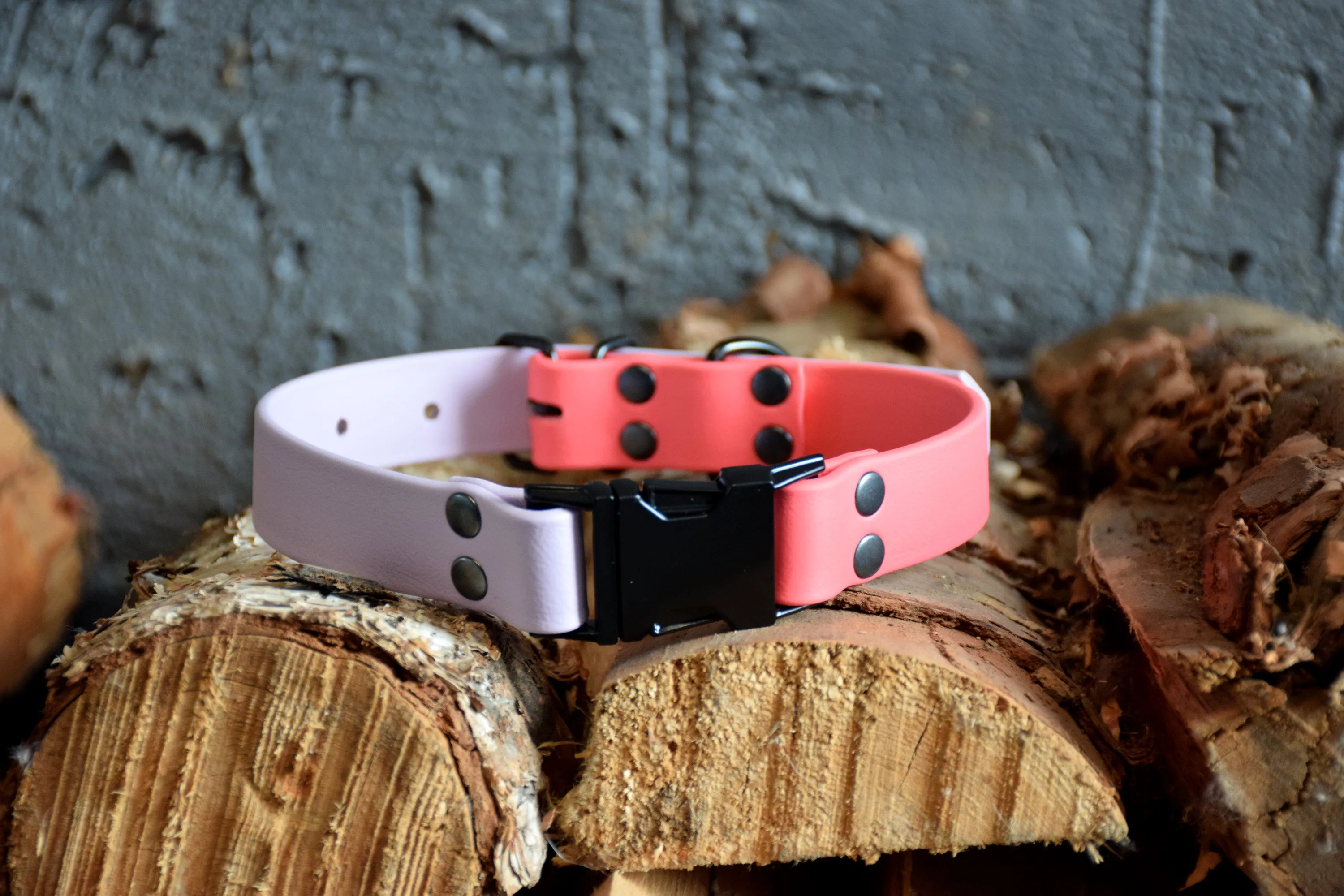 PREMADE COLLECTION - Pastel Purple & Black Biothane Dog Collar