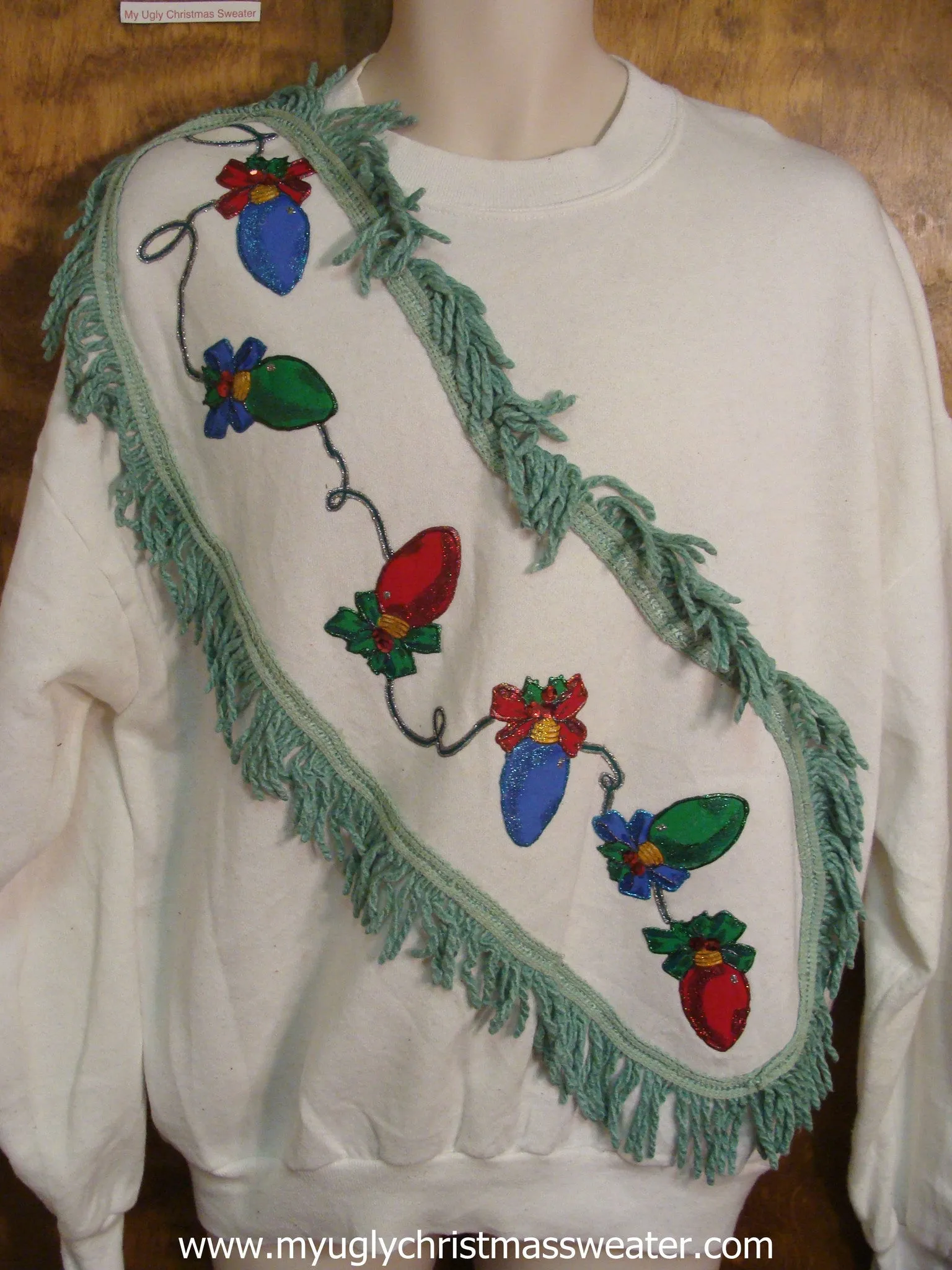 Ridiculous Lights and Fringe Christmas Sweatshirt