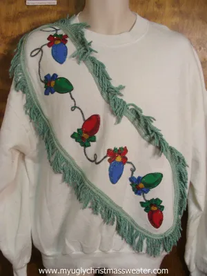 Ridiculous Lights and Fringe Christmas Sweatshirt
