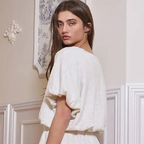 Scuba Bubble Hem Crop Top