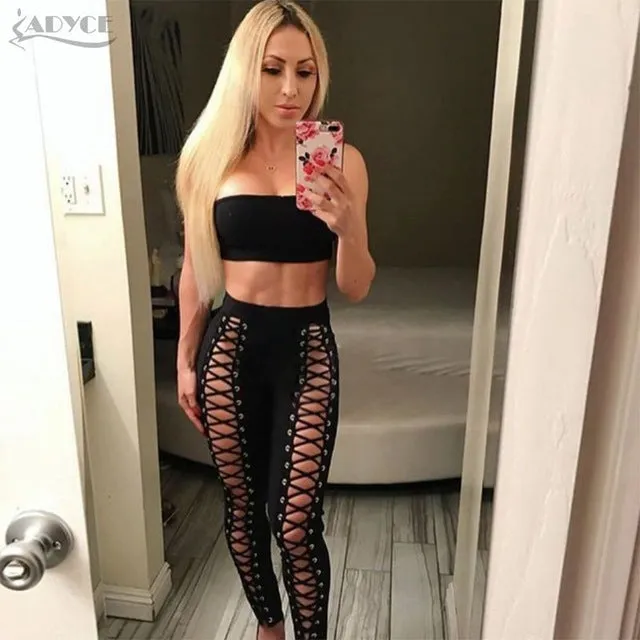Short Top&Full Length Hollow Out Pants