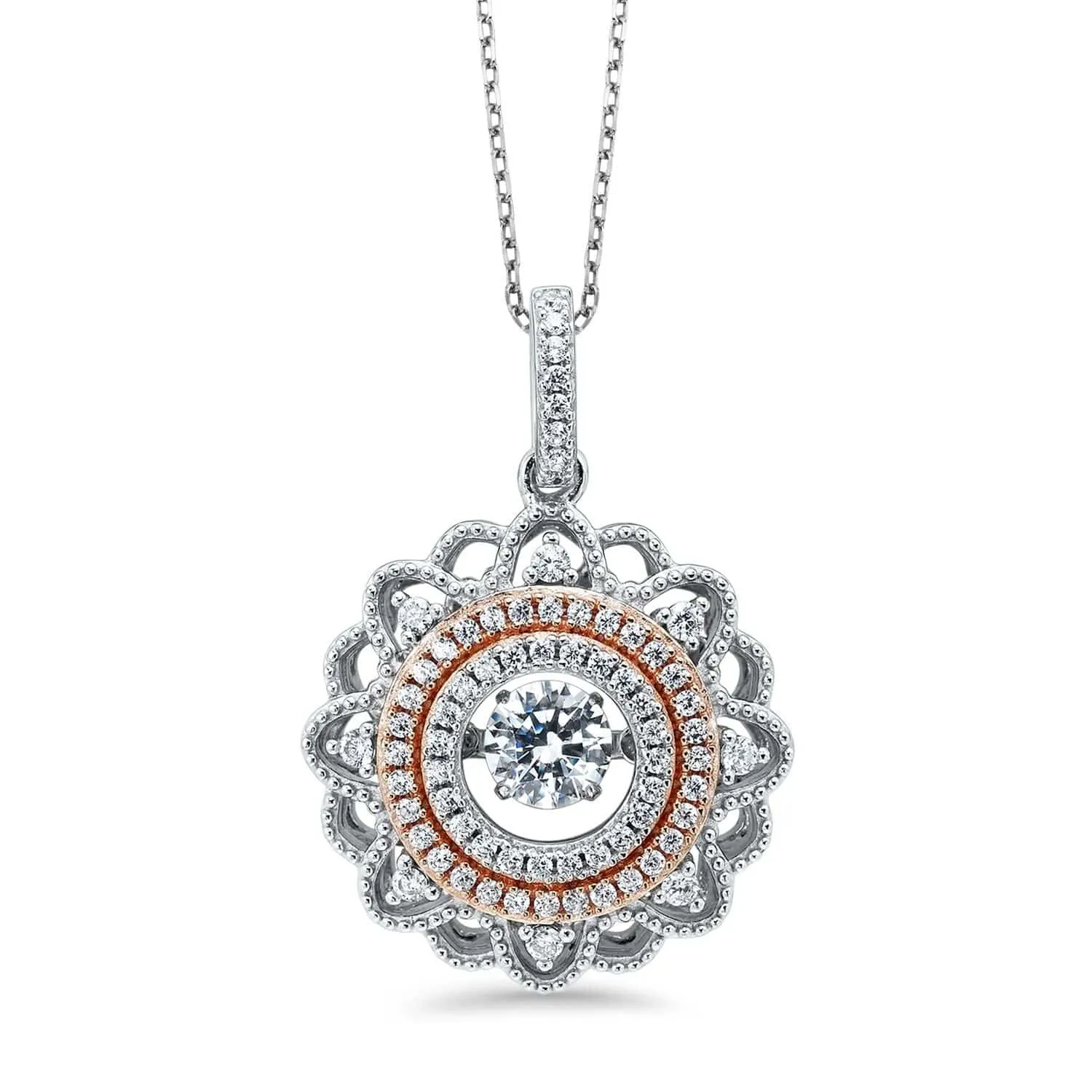 Silver Floral Pendant