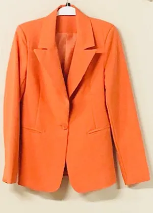 Single Button Blazer with Shoulder Pads *limited*