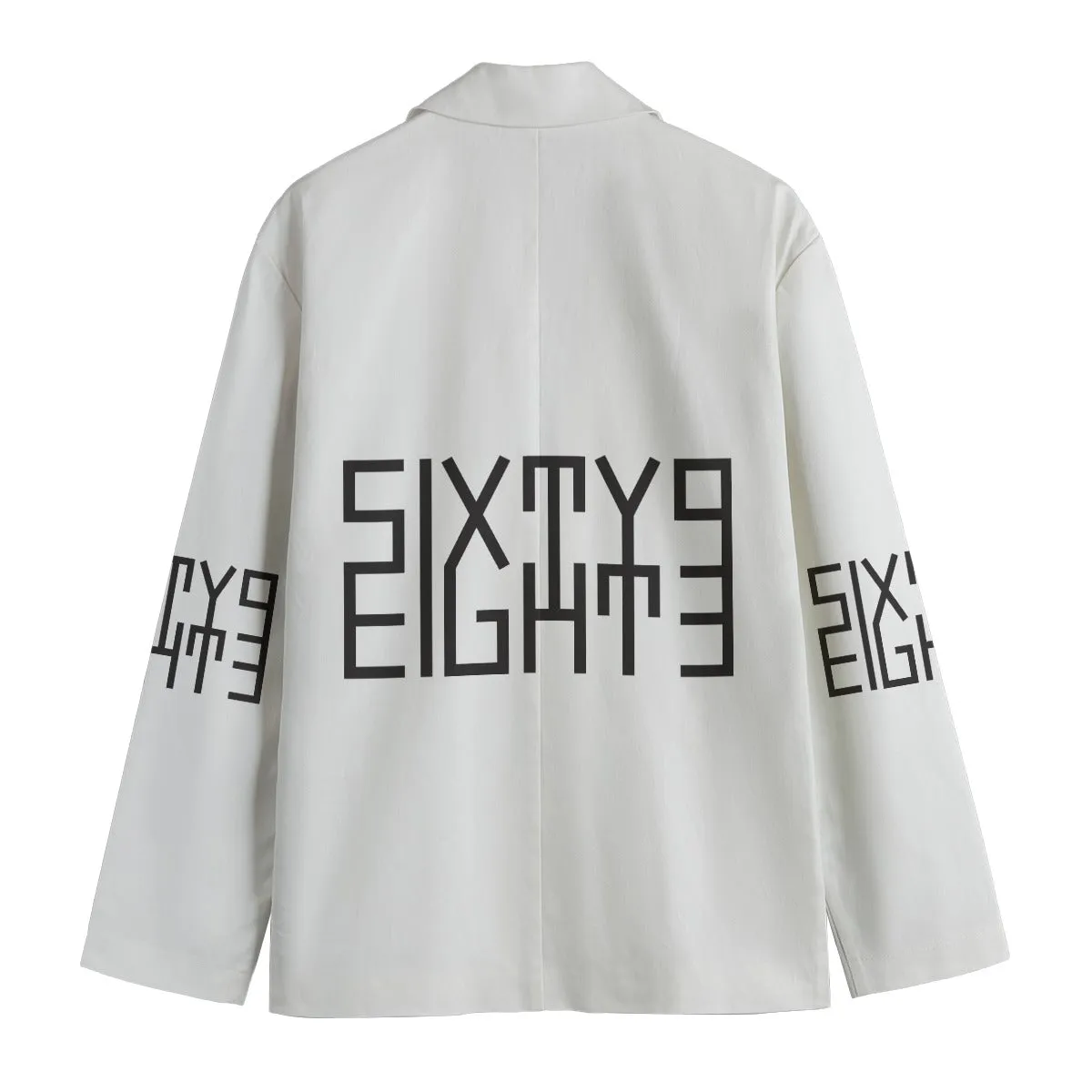 Sixty Eight 93 Logo Black Men's Casual Flat Lapel Collar Blazer #22