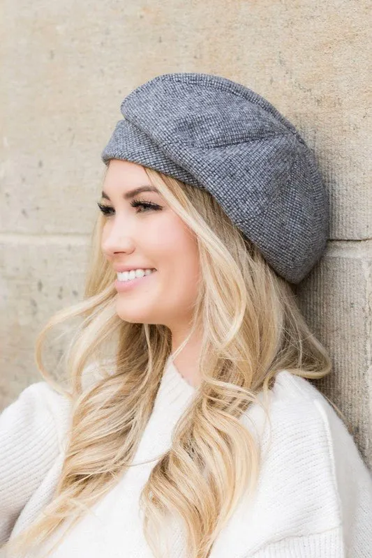 Slouchy Fold-Over Women’s Beret Hat