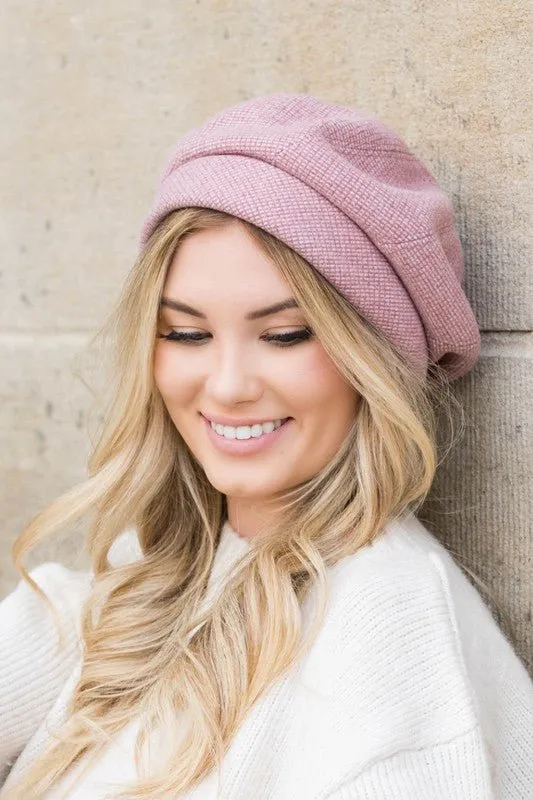 Slouchy Fold-Over Women’s Beret Hat