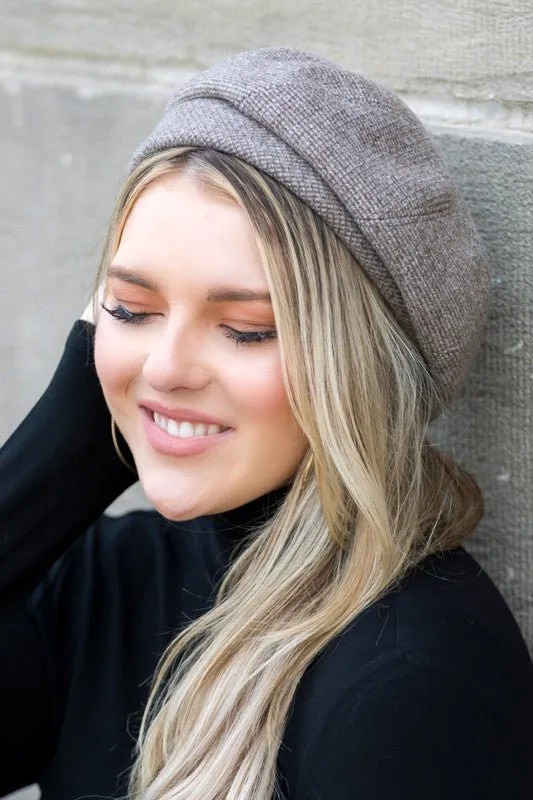 Slouchy Fold-Over Women’s Beret Hat