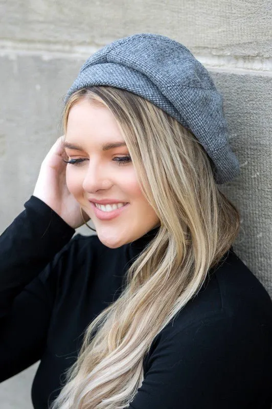 Slouchy Fold-Over Women’s Beret Hat