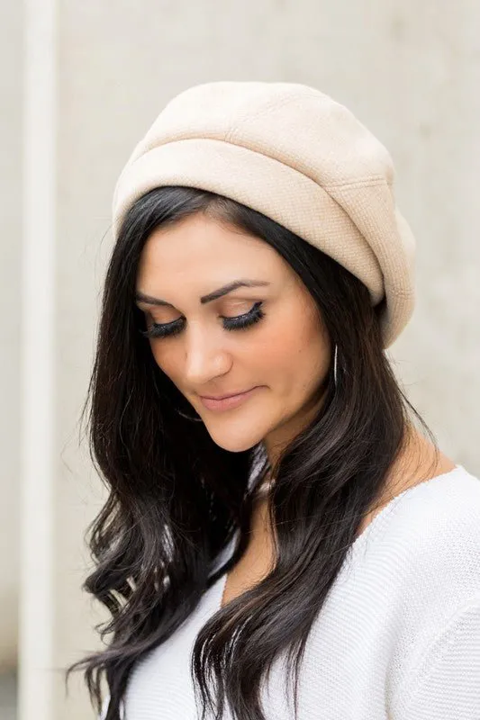 Slouchy Fold-Over Women’s Beret Hat