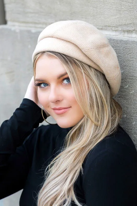 Slouchy Fold-Over Women’s Beret Hat