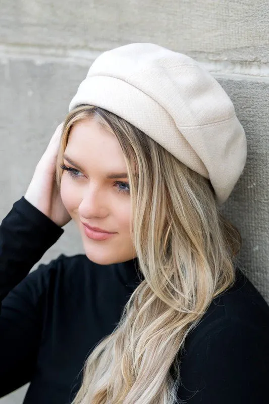 Slouchy Fold-Over Women’s Beret Hat