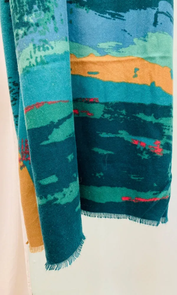 SPLASH- Teal Multi Scarf