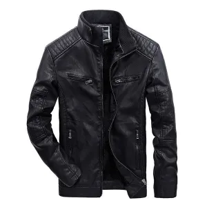 Thick Fleece Faux Leather Jacket