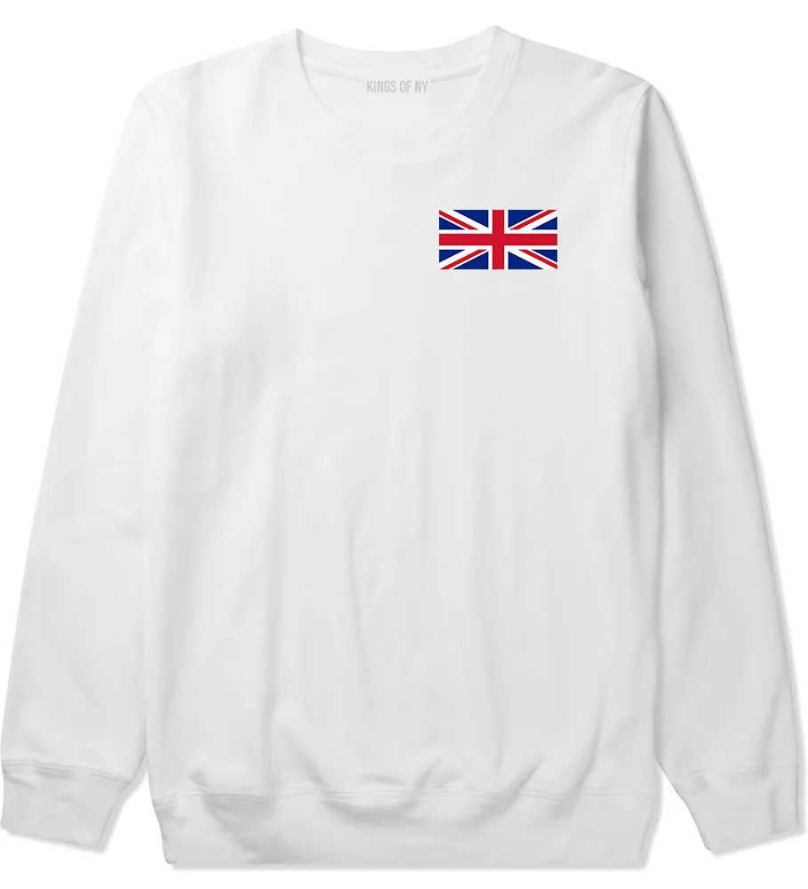 UK British Flag Chest Mens Crewneck Sweatshirt