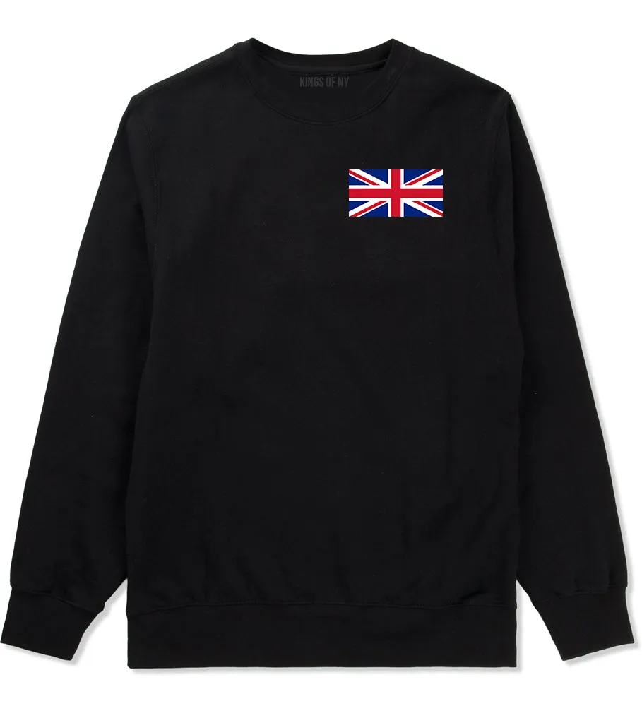 UK British Flag Chest Mens Crewneck Sweatshirt