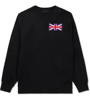 UK British Flag Chest Mens Crewneck Sweatshirt