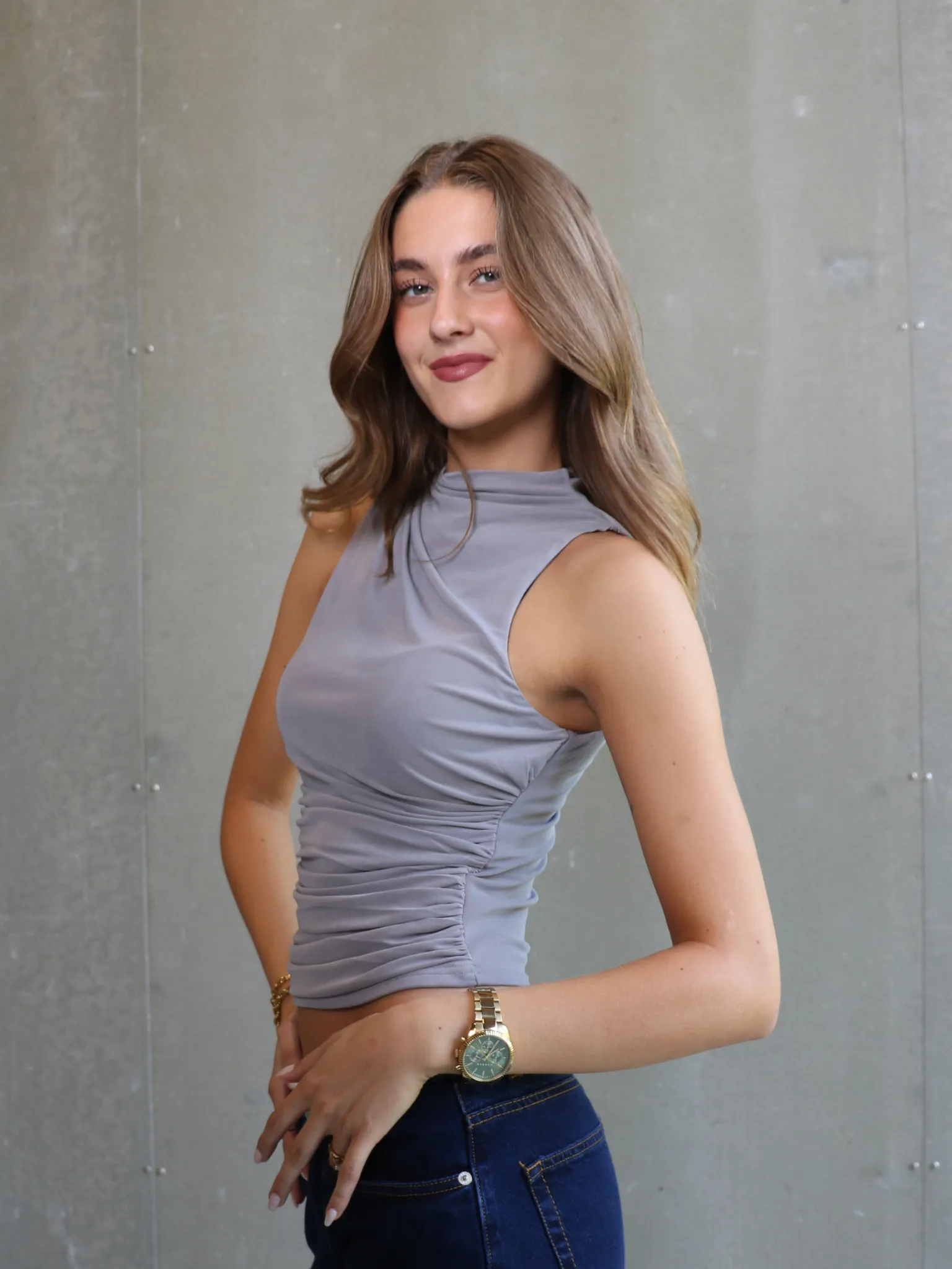 VALENTINA TOP - GRÅ