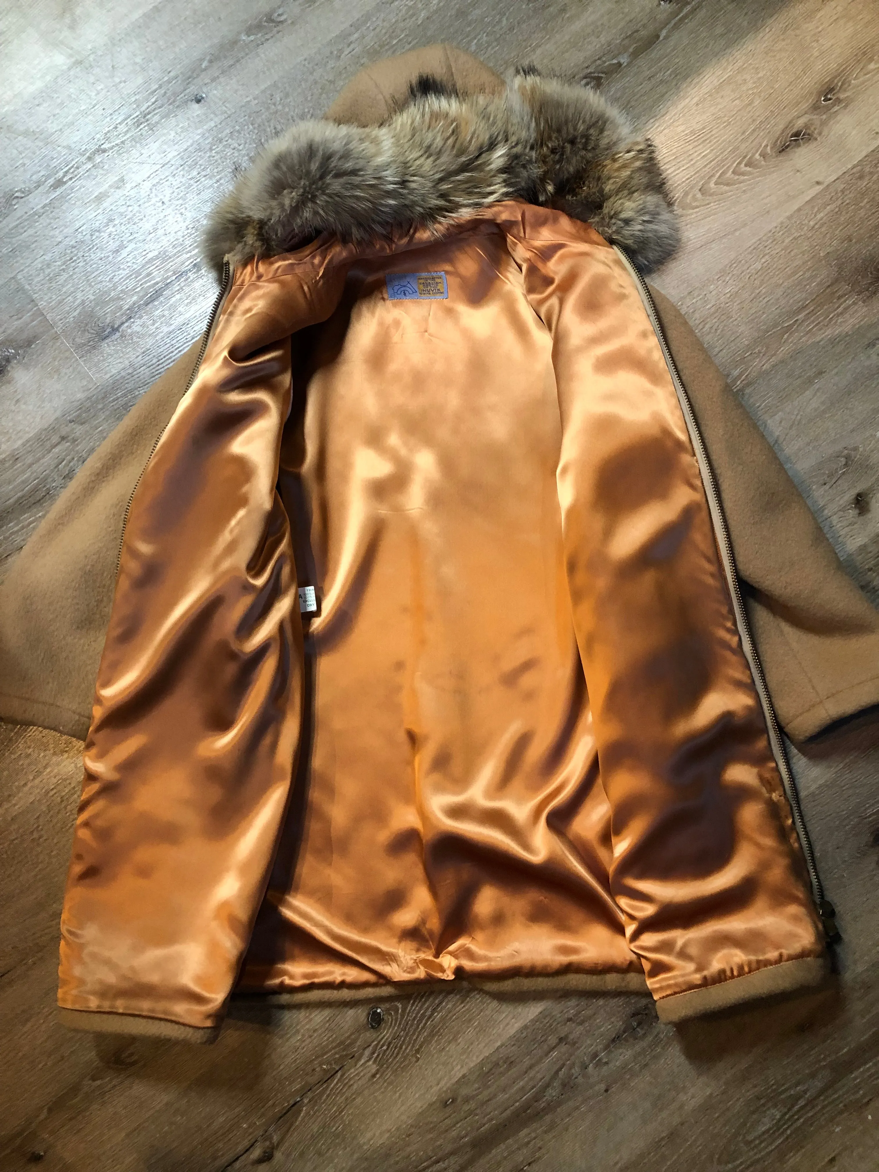 Vintage Inuvik Sewing Company Brown Wool Northern Parka with Storm Shell, Made in Canada, SOLD