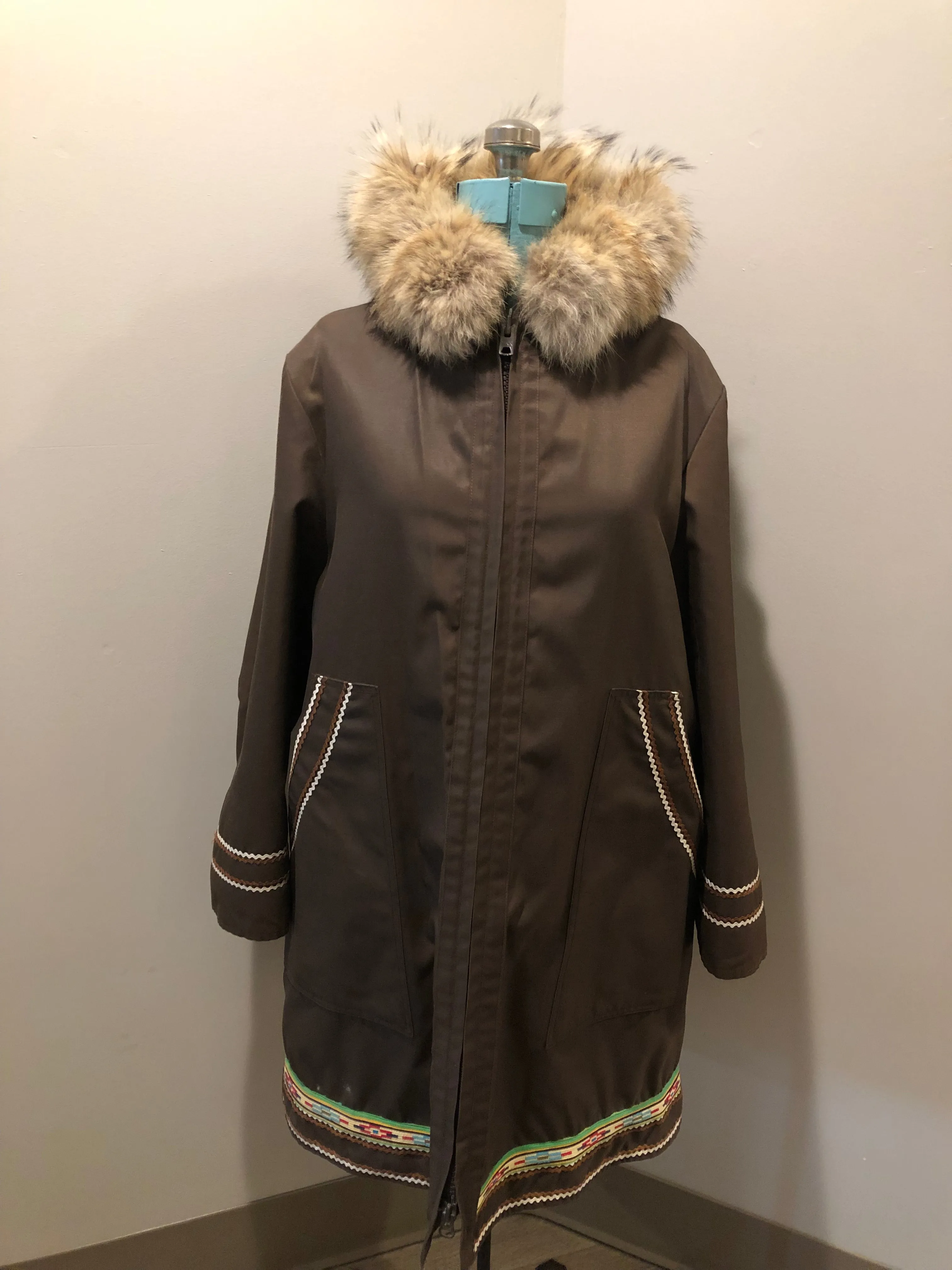 Vintage Inuvik Sewing Company Brown Wool Northern Parka with Storm Shell, Made in Canada, SOLD