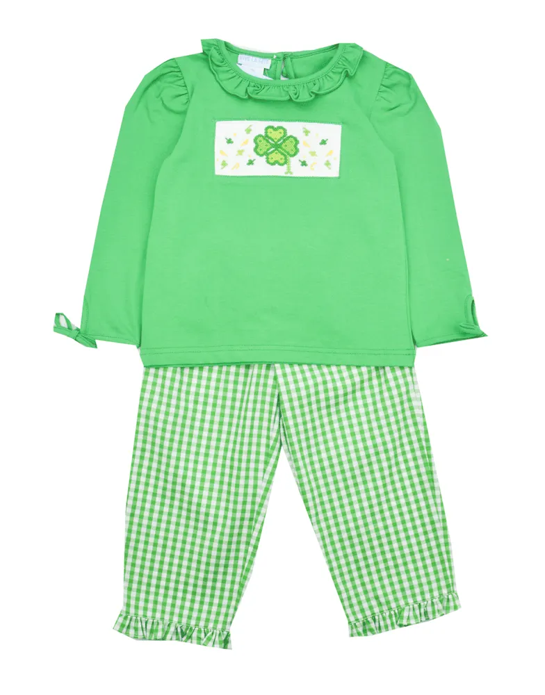 Vive La Fete Smocked Shamrock Tee Shirt
