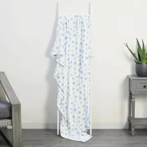 White With Stars Microfleece Blanket Home Sofa Bed Throw
