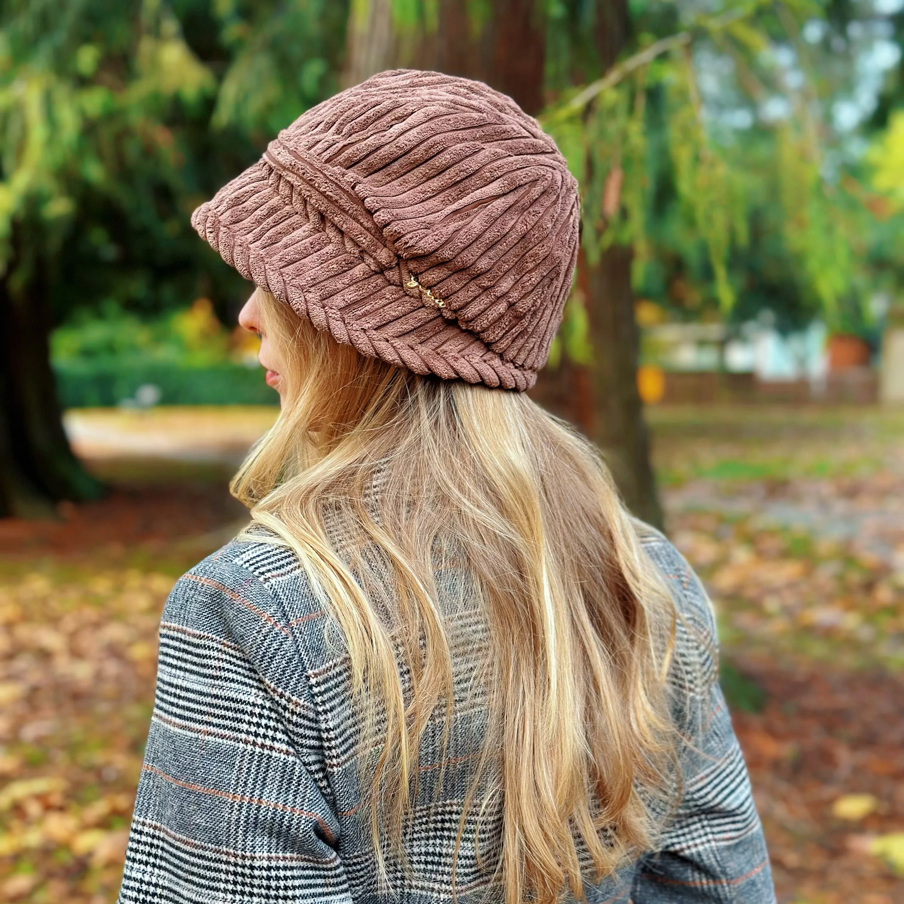 Winter Corduroy Bucket Hat for Women
