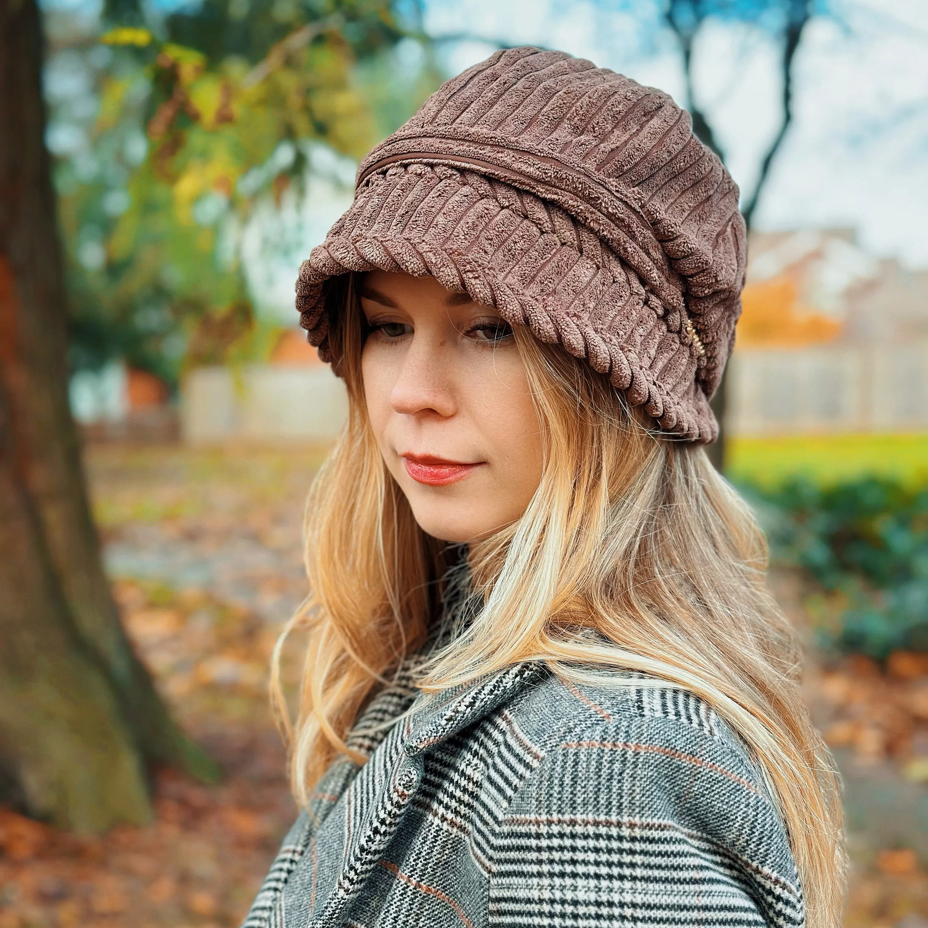 Winter Corduroy Bucket Hat for Women