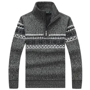 Winter Warm Thicken Plus Cashmere Casual Sweater for Men