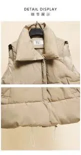 Women Sleeveless Jacket Puffer Vest Ladies Winter Warm Waistcoats M203598