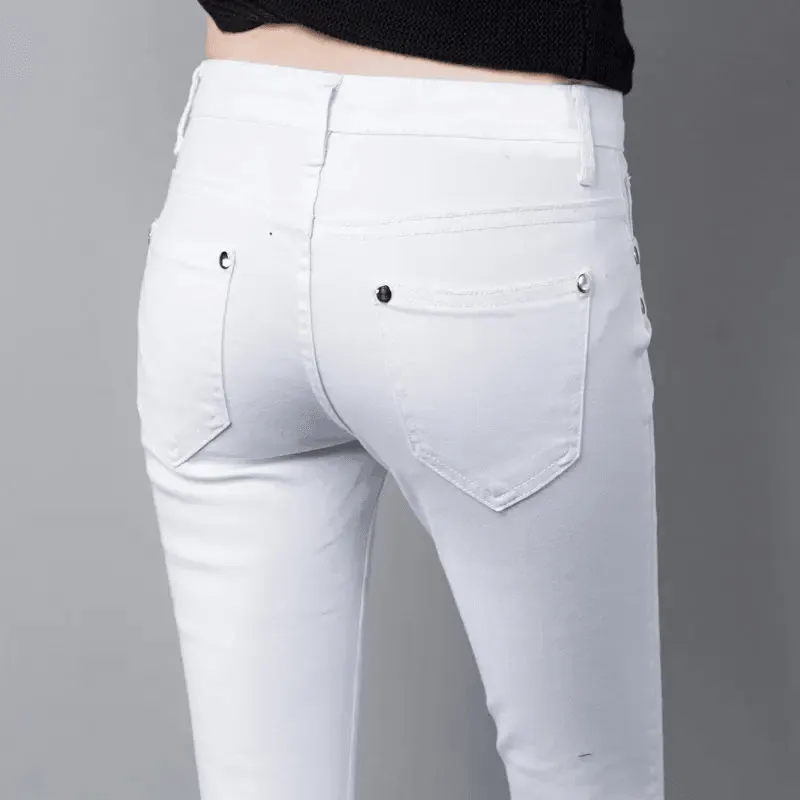Women Super Skinny White Jeans - 1822