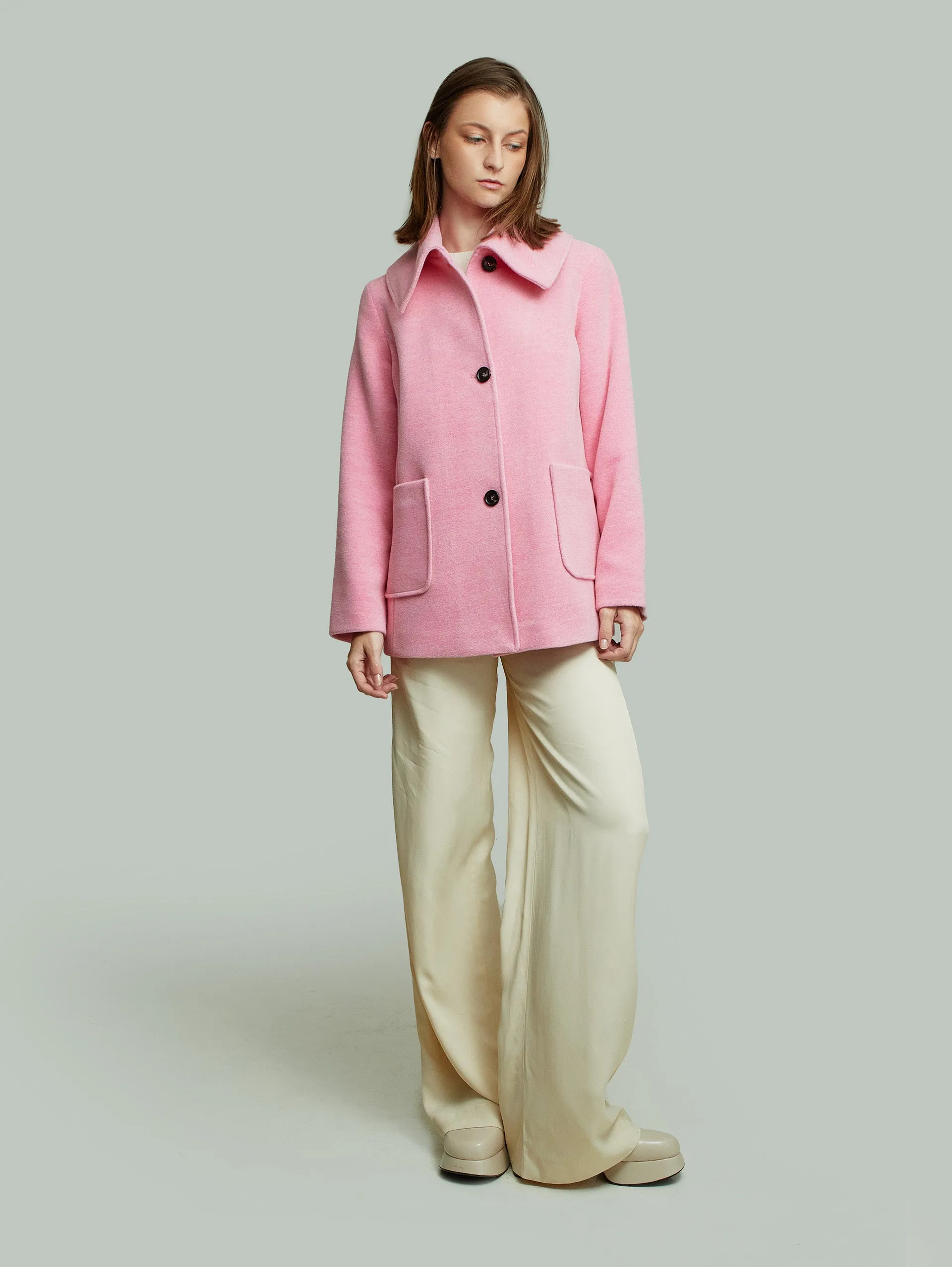 Yvanna Coat Baby Alpaca & Wool Color Pink