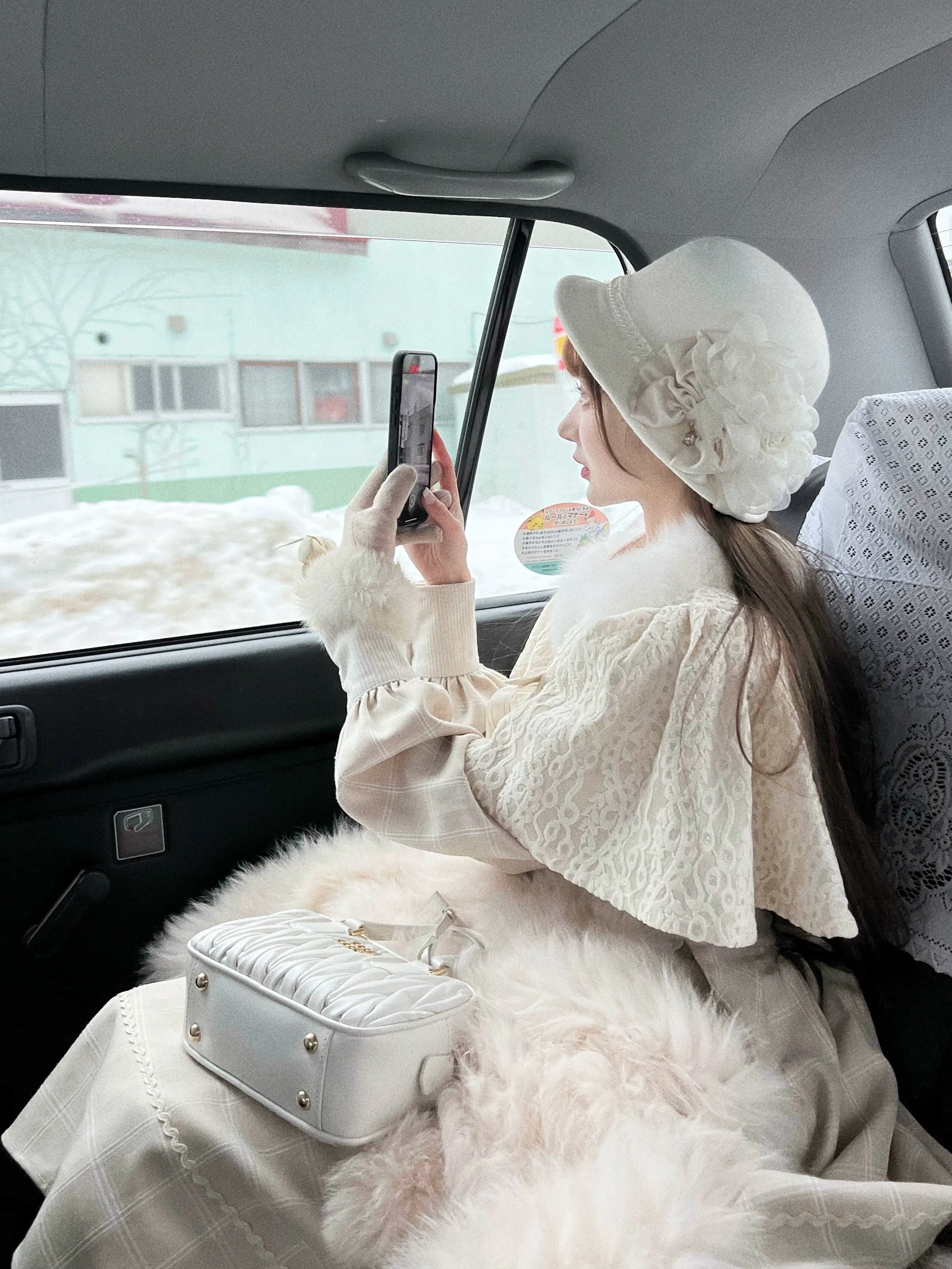 ZeeYe~Elegant Lolita Cape Fur Collar Lolita Cape Coat