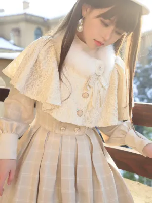 ZeeYe~Elegant Lolita Cape Fur Collar Lolita Cape Coat