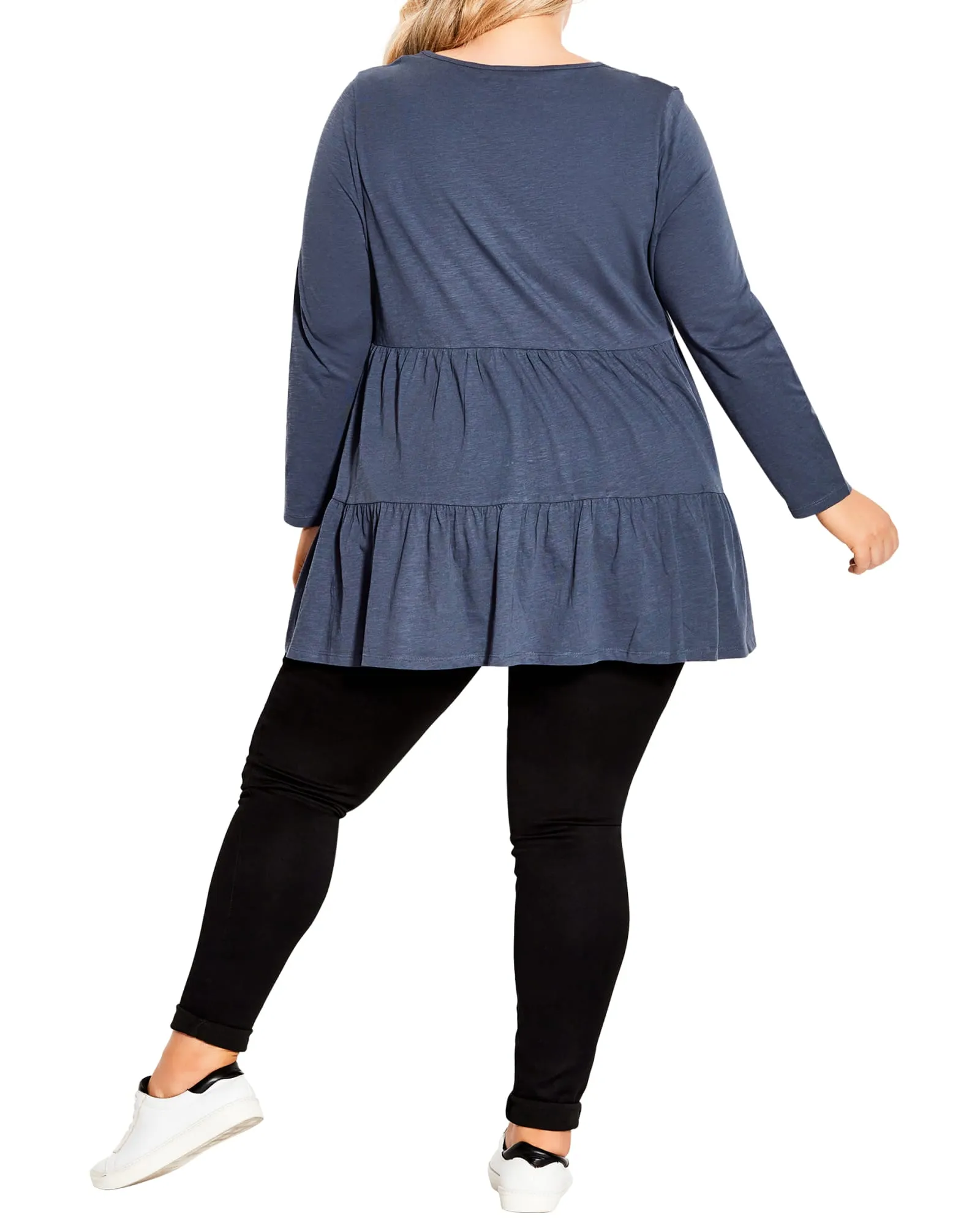 Zuri Tiered Tunic | Charcoal Grey